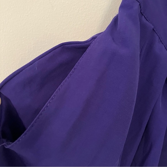 VTG The Limited Women’s Sz. L High Waist Pleated Rayon Shorts Mom Purple Preppy - Picture 5 of 7